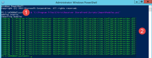 Screenshot zum Import von Modulen in der PowerShell