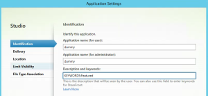 Citrix Studio Application Properties Settings