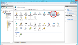 IIS Manager Feature View Application Settings zum Hinzufügen mehrere Sites im Citrix Director