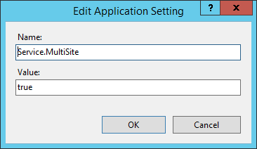 Hinzufügen des neuen Application Settings "Service.MultiSite"