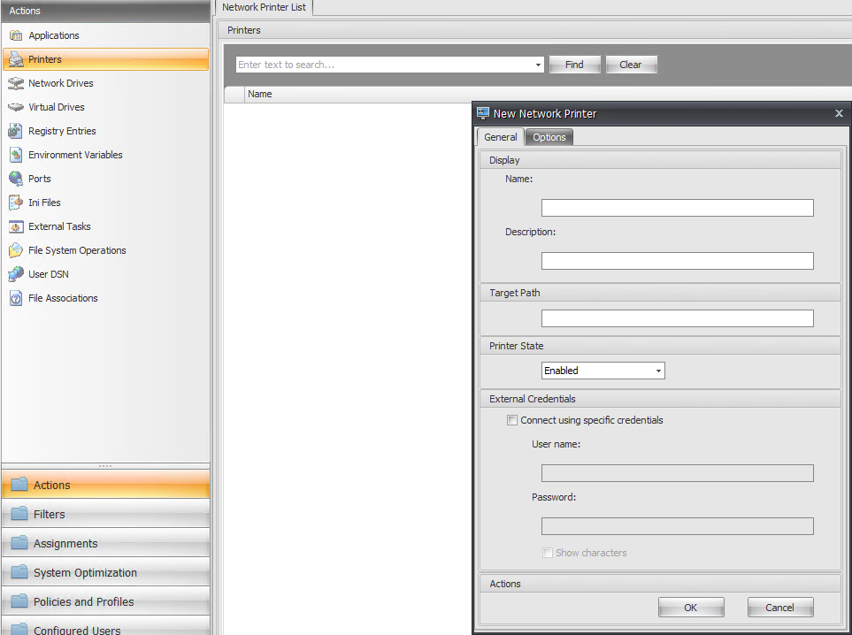 Citrix WEM - Printer erstellen