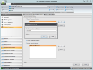 Processes Management Blacklist