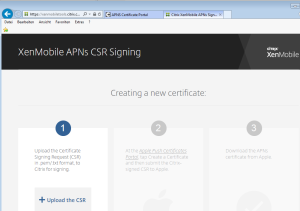 Citrix XenMobile Device Manager APNS Zertifkat verlängern