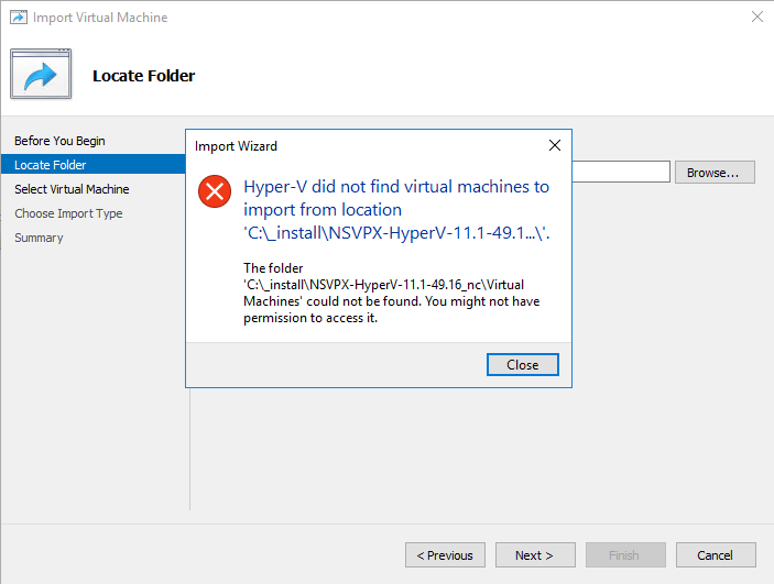 Fehler beim Importieren einer Citrix Netscaler VPX unter Hyper-V 2012 R2