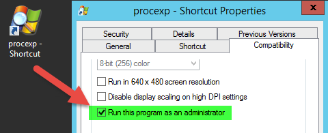 Microsoft SysInternals Process Explorer im Administratorkontext starten