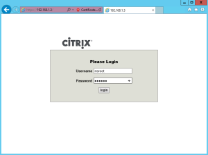 Citrix CloudBridge LoM initial login