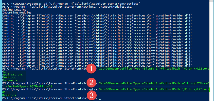 Citrix Storefront Resource Filtering konfigurieren