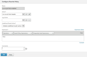 Citrix Netscaler Gateway SSL HSTS rewrite policy